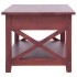 Mesa de centro de madera maciza de caoba marrón 100x55x46