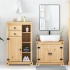 Juego de muebles de baño Corona 2 pzas madera maciza