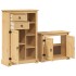 Juego de muebles de baño Corona 2 pzas madera maciza