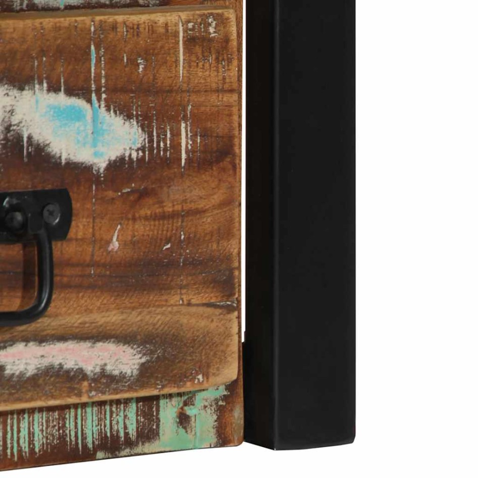 Mesilla de noche multicolor 40x35x40 cm madera maciza