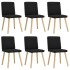 Sillas de comedor giratorias 6 unidades tela
