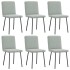 Sillas de comedor giratorias 6 uds terciopelo gris