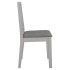 Sillas de comedor con cojines de madera maciza gris 2