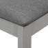 Sillas de comedor con cojines de madera maciza gris 2