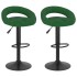 Taburetes de cocina 2 unidades terciopelo verde