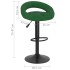 Taburetes de cocina 2 unidades terciopelo verde