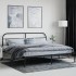 Estructura de cama con cabecero metal negro 193x203