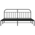 Estructura de cama con cabecero metal negro 193x203