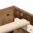 Estructura de cama sin colchón madera vieja 135x190 cm