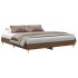 Estructura de cama sin colchón marrón roble 200x200