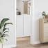Puertas batientes diseño de lamas 2 par blanco 100x80