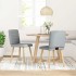 Sillas de comedor giratorias 2 unidades tela gris
