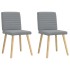 Sillas de comedor giratorias 2 unidades tela gris