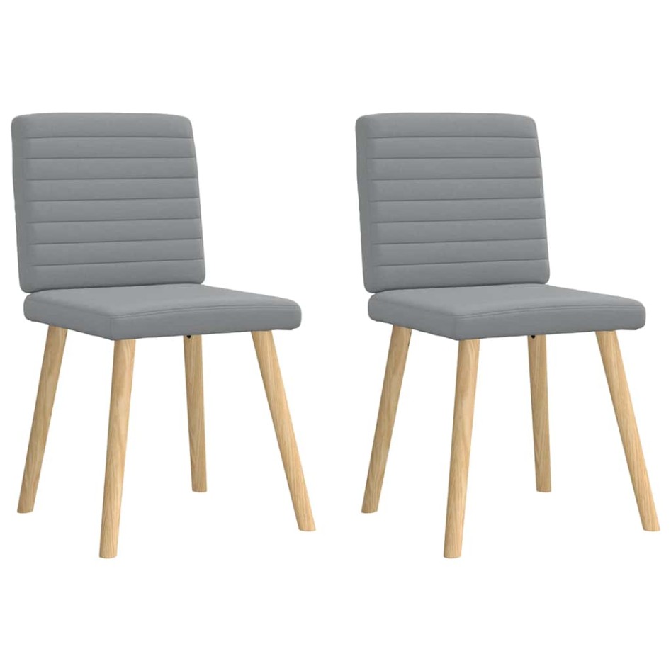 Sillas de comedor giratorias 2 unidades tela gris