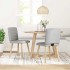 Sillas de comedor 2 uds tela gris