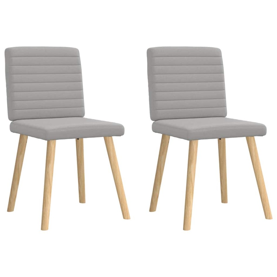Sillas de comedor 2 uds tela gris
