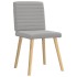 Sillas de comedor 2 uds tela gris