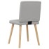 Sillas de comedor 2 uds tela gris