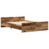 Estructura de cama sin colchón madera antigua 150x200