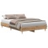 Estructura de cama sin colchón roble artesanal 120x200