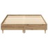 Estructura de cama sin colchón roble artesanal 120x200