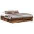 Estructura de cama sin colchón madera envejecida 200x200