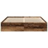 Estructura de cama sin colchón madera envejecida 200x200