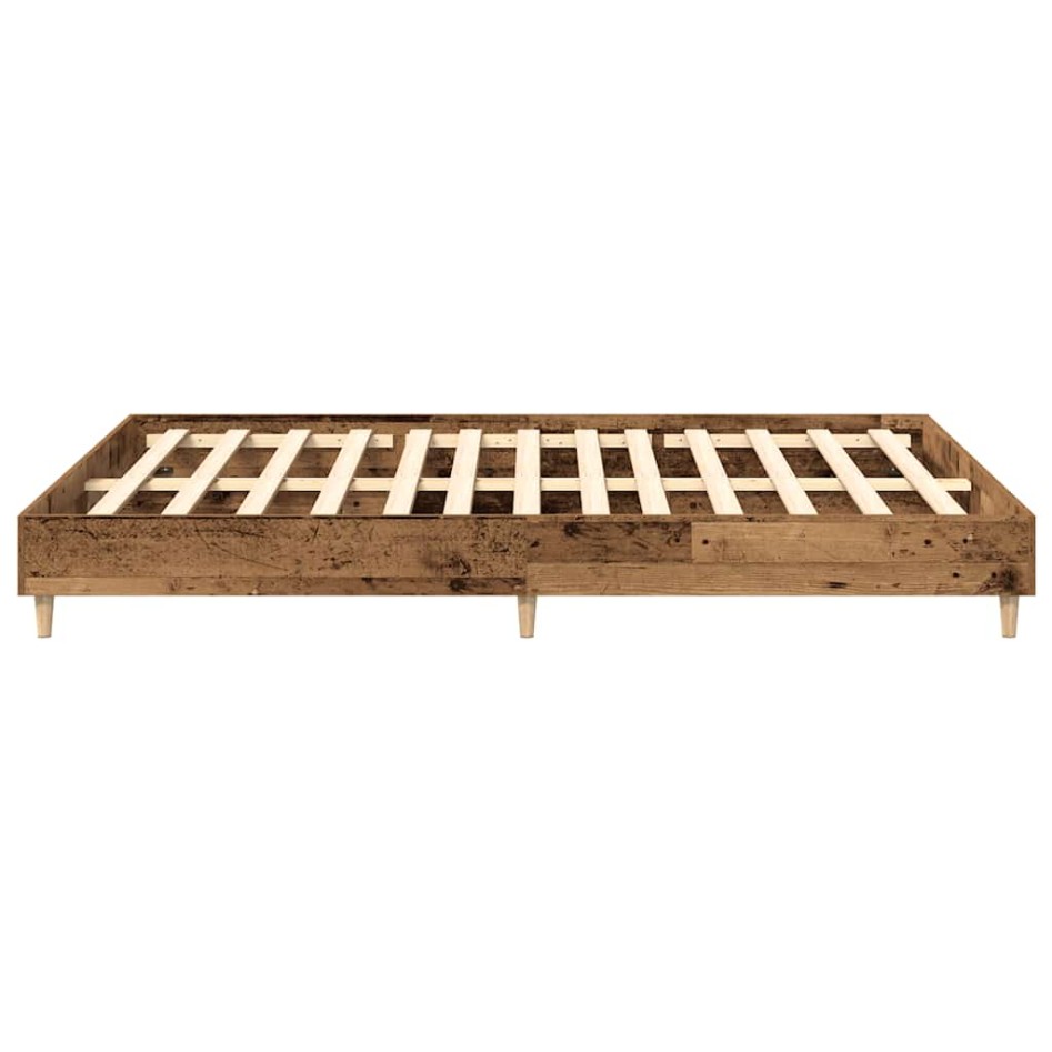 Estructura de cama sin colchón madera vieja 140x200