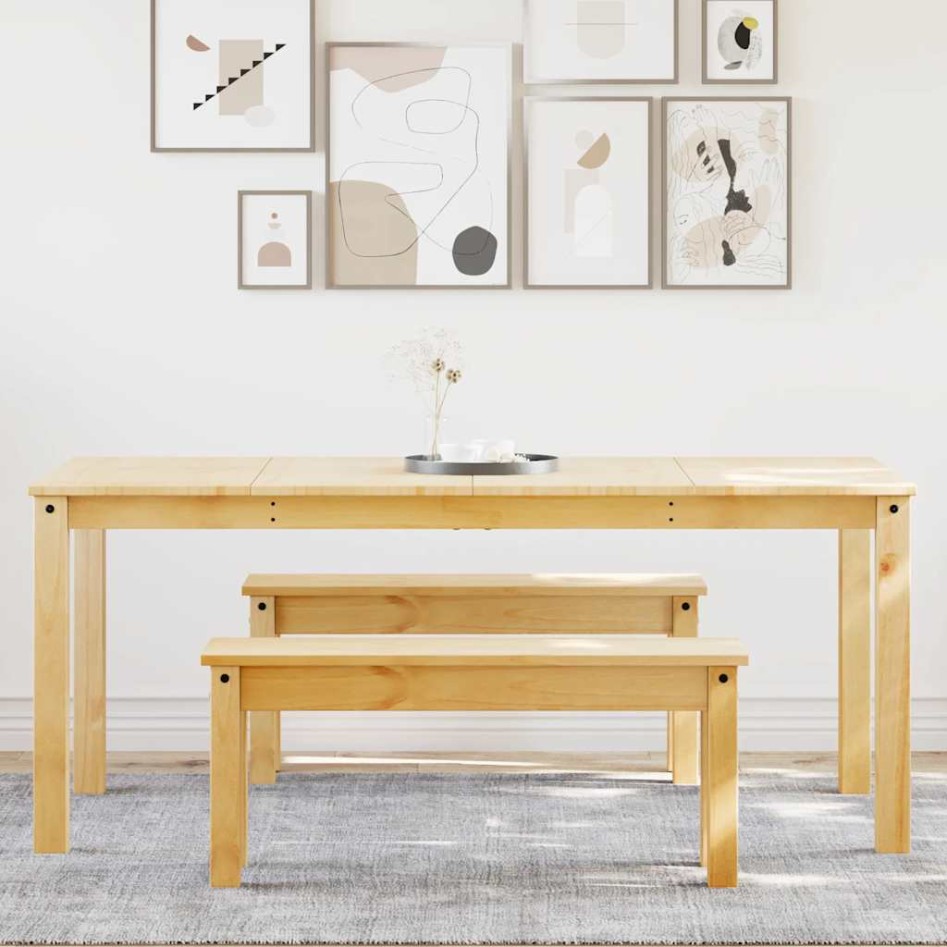 Juego de comedor Panama 3 pzas madera maciza de