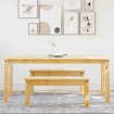 Juego de comedor Panama 3 pzas madera maciza de pino