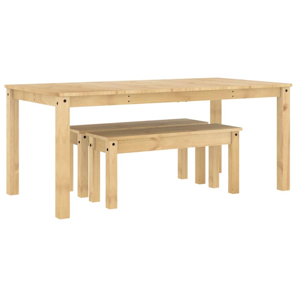 Juego de comedor Panama 3 pzas madera maciza de