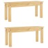 Juego de comedor Panama 3 pzas madera maciza de