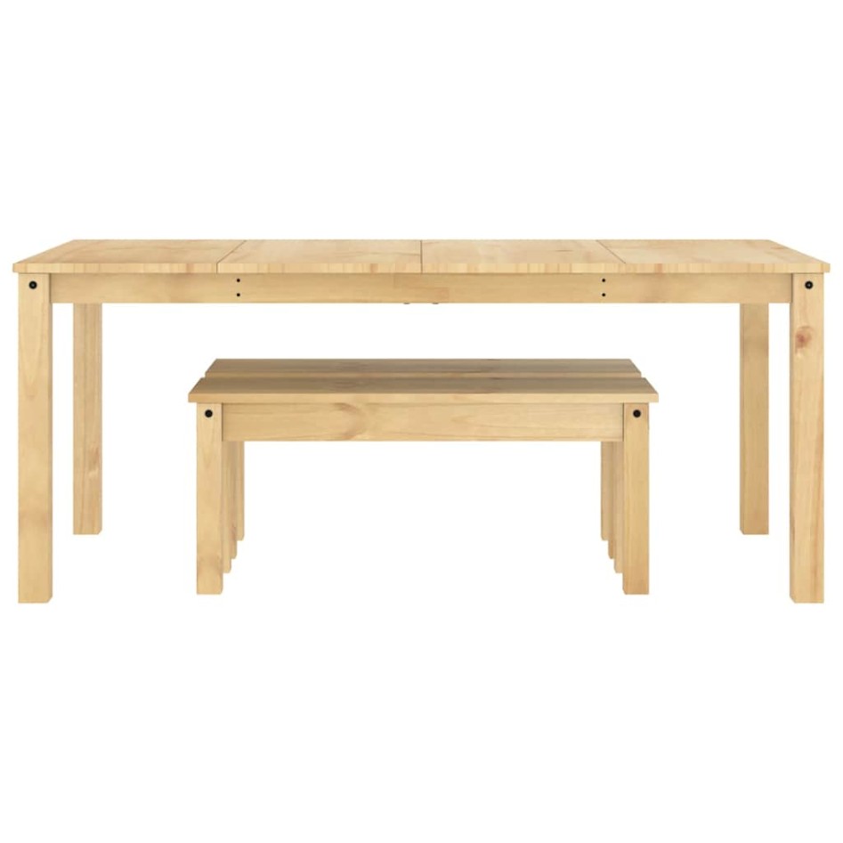 Juego de comedor Panama 3 pzas madera maciza de