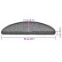 Alfombrilla escalera 30 uds gris oscuro 56x17x3