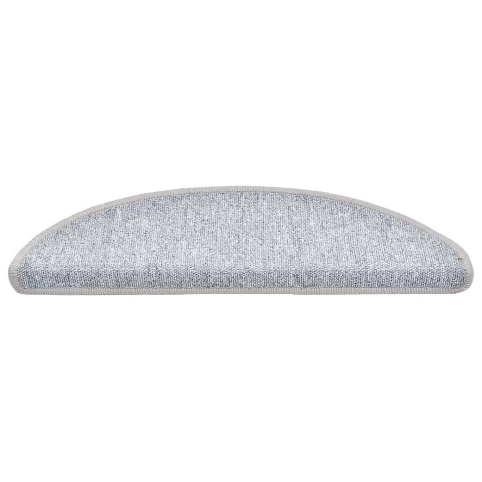 Alfombrilla escalera 30 uds gris claro 56x17x3