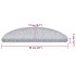 Alfombrilla escalera 30 uds gris claro 56x17x3