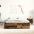 Estructura de cama sin colchón madera antigua 120x200