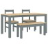 Juego de comedor Panama 4 pzas madera maciza de pino