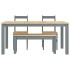 Juego de comedor Panama 4 pzas madera maciza de pino