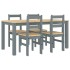 Juego de comedor Panama 5 pzas madera maciza de pino