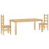 Juego de comedor Panama 3 pzas madera maciza de