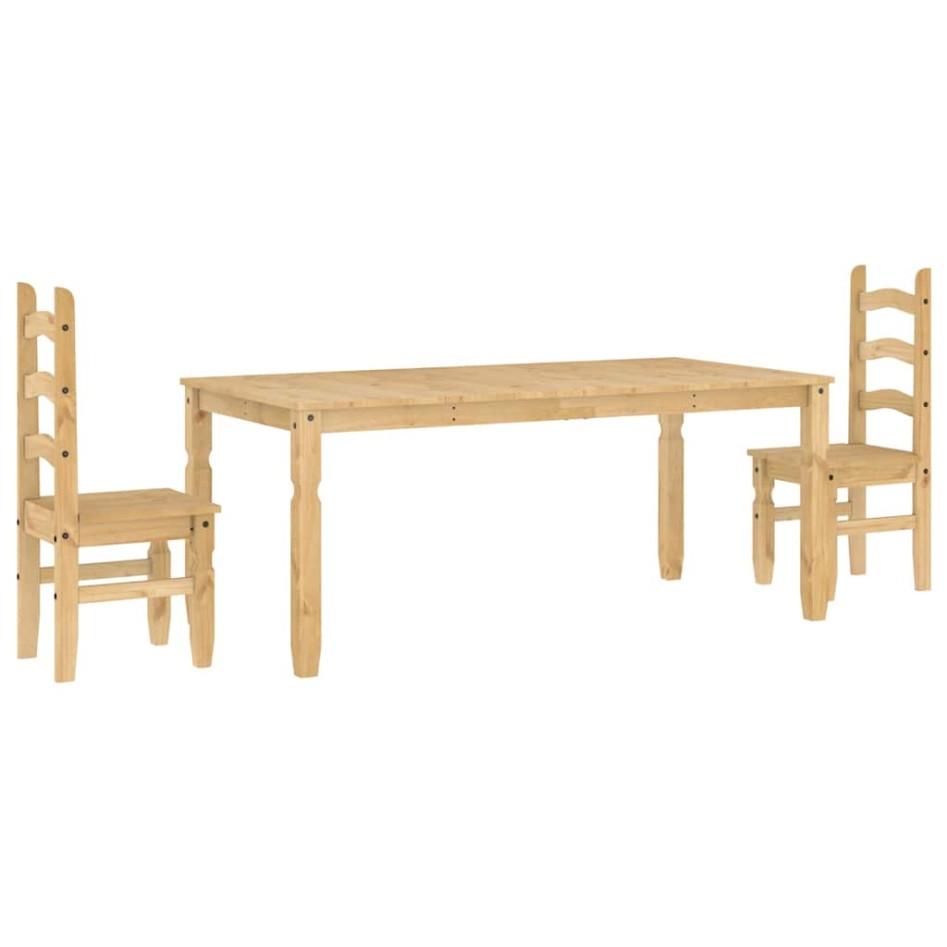 Juego de comedor Panama 3 pzas madera maciza de