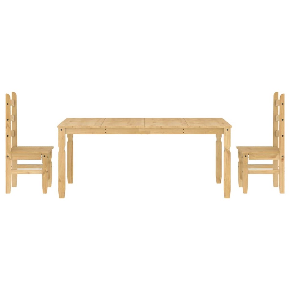 Juego de comedor Panama 3 pzas madera maciza de