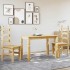 Juego de comedor Panama 3 pzas madera maciza de