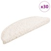 Alfombrilla escalera 30 uds. Blanco 56x17x3 cm