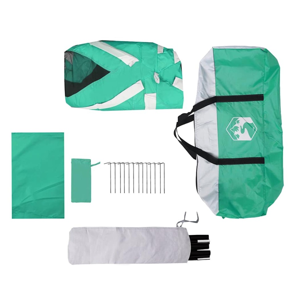 Carpa para piscina con desmontables y paredes verde 618x532