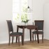 Sillas de comedor con cojines 2 uds madera maciza marrón