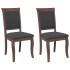 Sillas de comedor con cojines 2 uds madera maciza marrón
