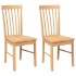 Sillas de comedor 2 unidades madera maciza de