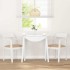Sillas de comedor con cojines 2uds madera maciza blanco